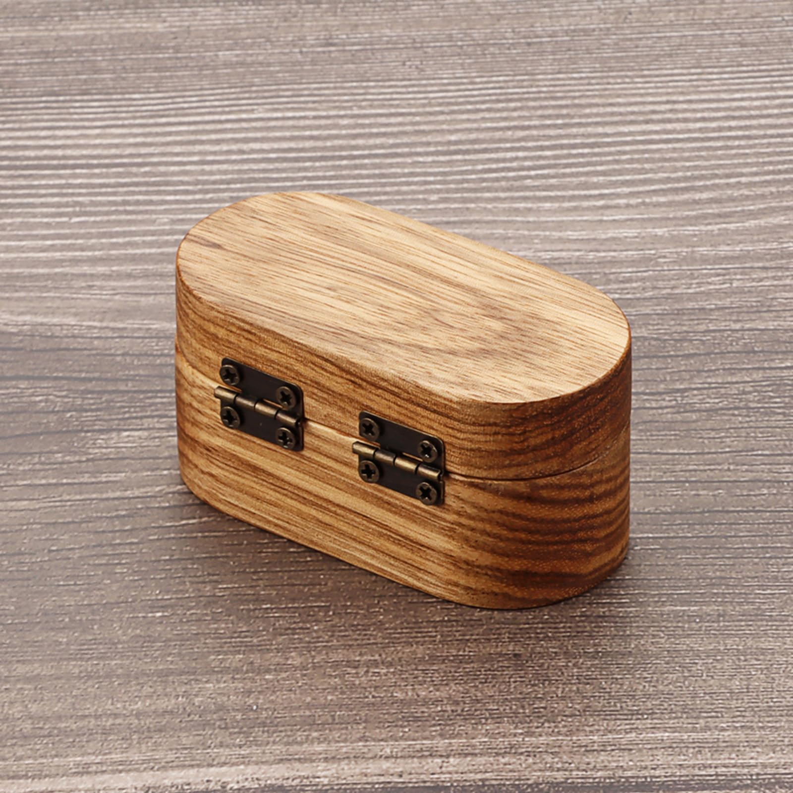 Caja de almacenamiento de madera para púas de guitarra, portátil, con 5 púas de guitarra para guitarristas