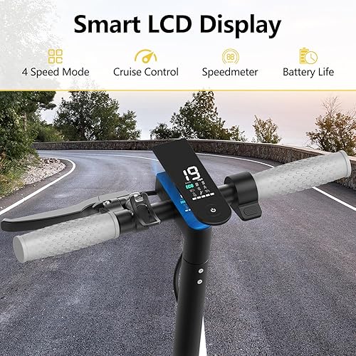 Miniatura 4 de Scooter eléctrico para adultos, alcance máximo de 16 Mph y 10-15 millas de alcance E, scooter deportivo de viaje con control de aplicación, potentes
