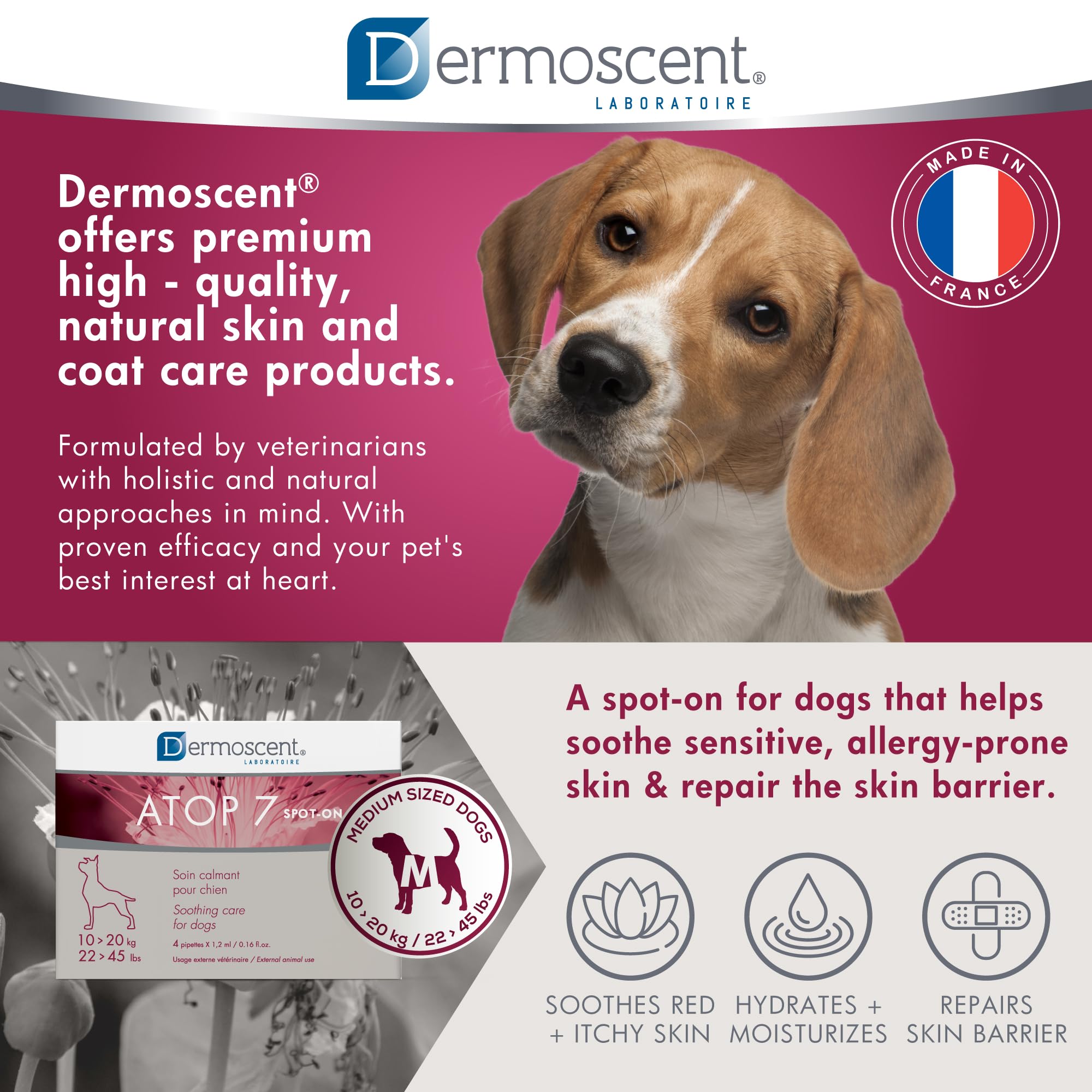 DERMOSCENT ATOP7 SPOT ON PERROS GATOS 10-20KG