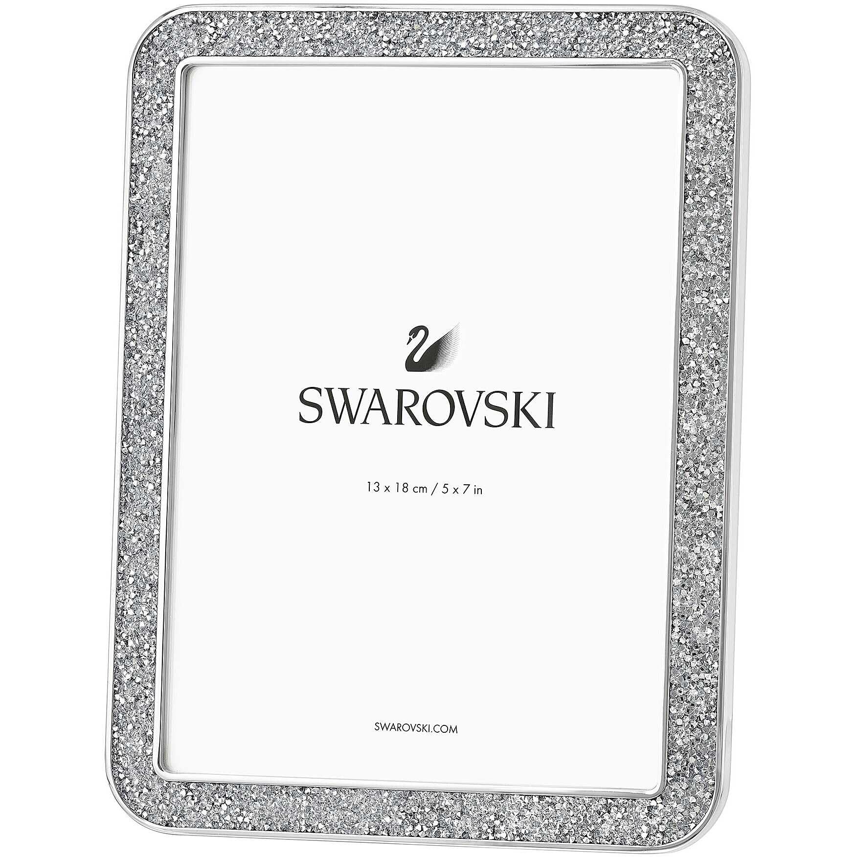 Swarovski Minera Bilderrahmen aus Metall mit Kristallen in der Farbe Silber, Maße: 20,7cm x 15,7cm x 12cm, 5351296
