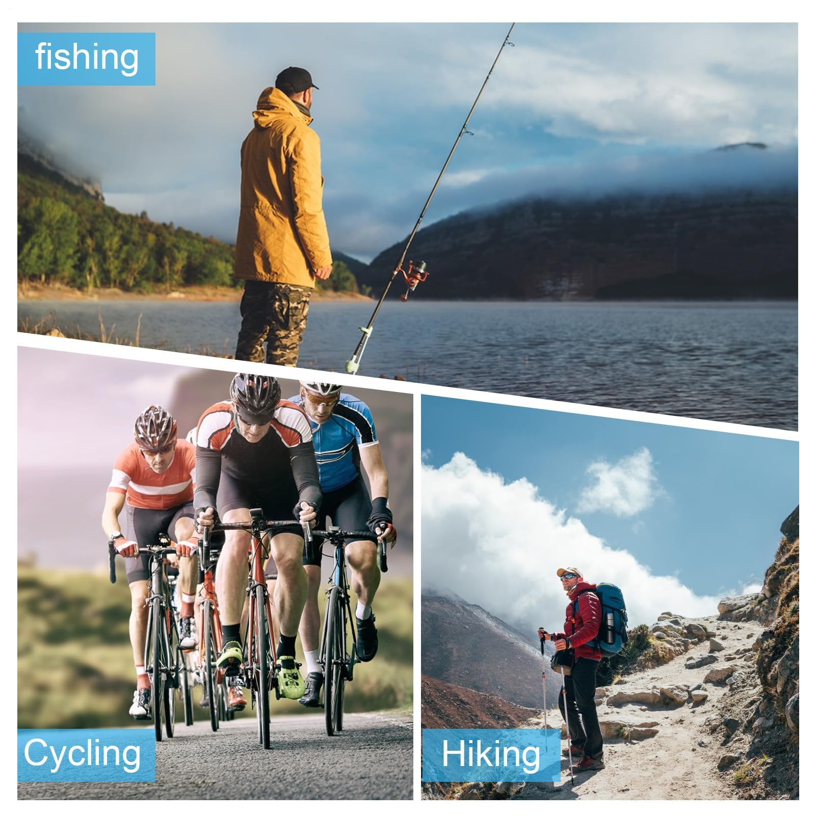 Occhiali da sole polarizzati con blocco UV, occhiali senza montatura ultra leggeri per uomini e donne, perfetti per sport all'aria aperta, ciclismo, guida, corsa e pesca