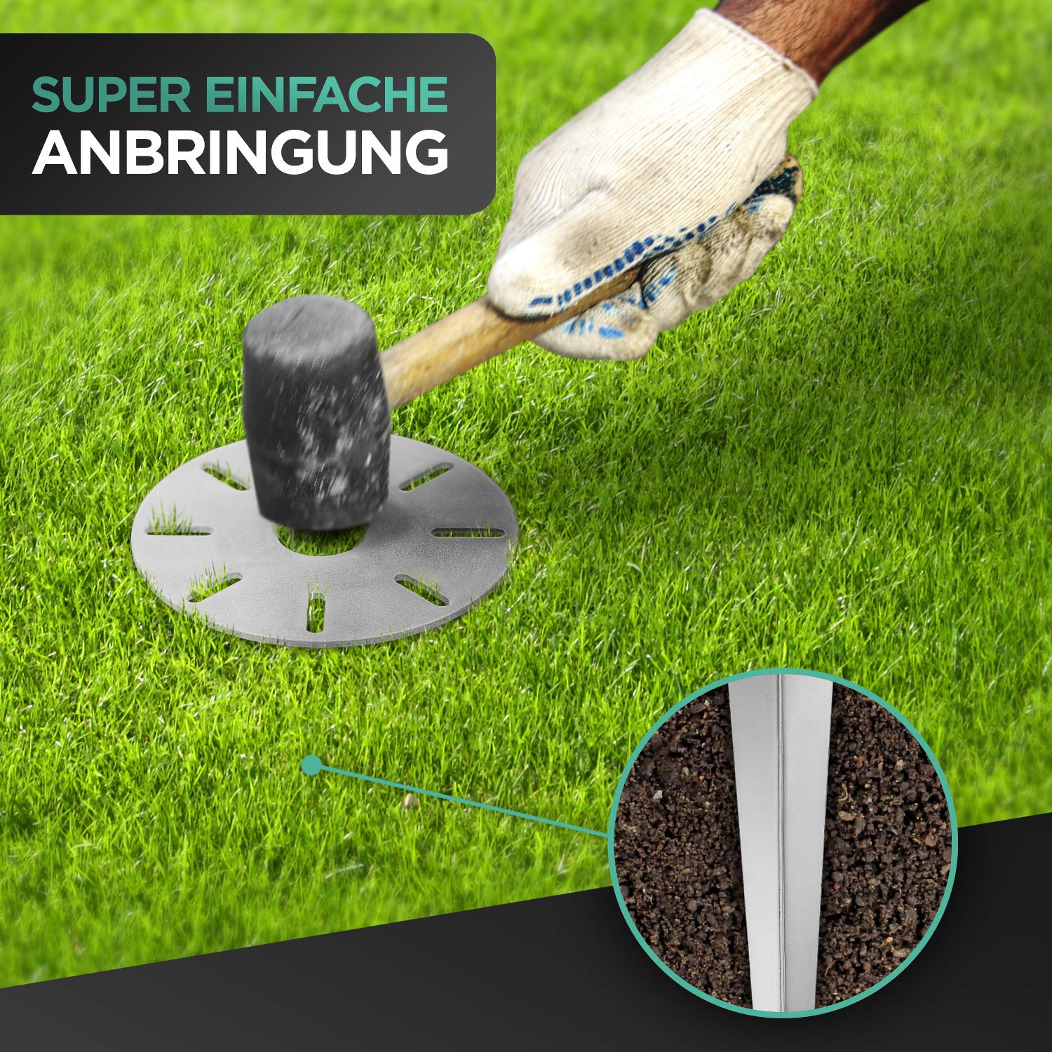 Picchetti Per Tende Da Giardino Picchetti Filettati Per Luci Solari - Confezione Da 12, 15,7 Cm, In Alluminio, Per Esterni E Giardino Pali Da Giardino