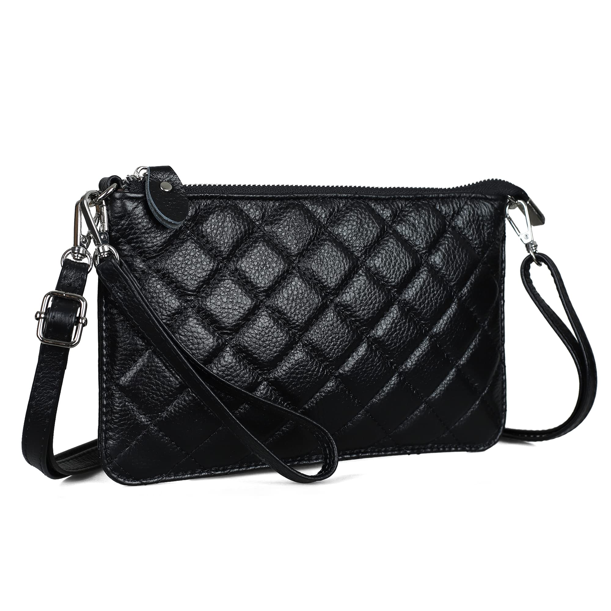 befen Genuine Leather Small Crossbody Bags for Women Wristlet Wallet Purses
