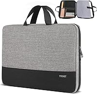 Vista 20 de Ytonet Funda protectora para transportar laptop de 15.6 pulgadas, delgada, con asas, compatible con la TSA, resistente al agua, compatible con Azul