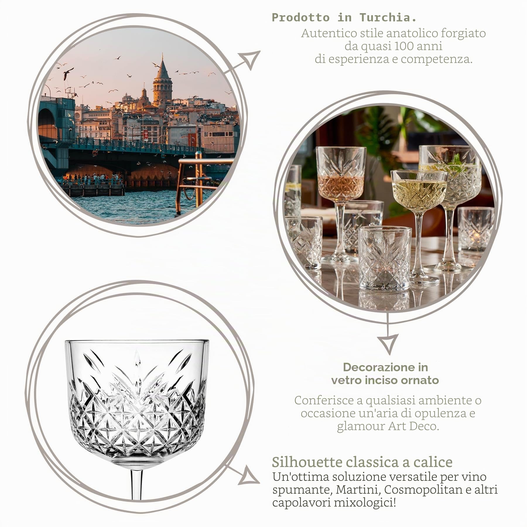 TIMELESS 4 CALICI COKTAIL CL 55