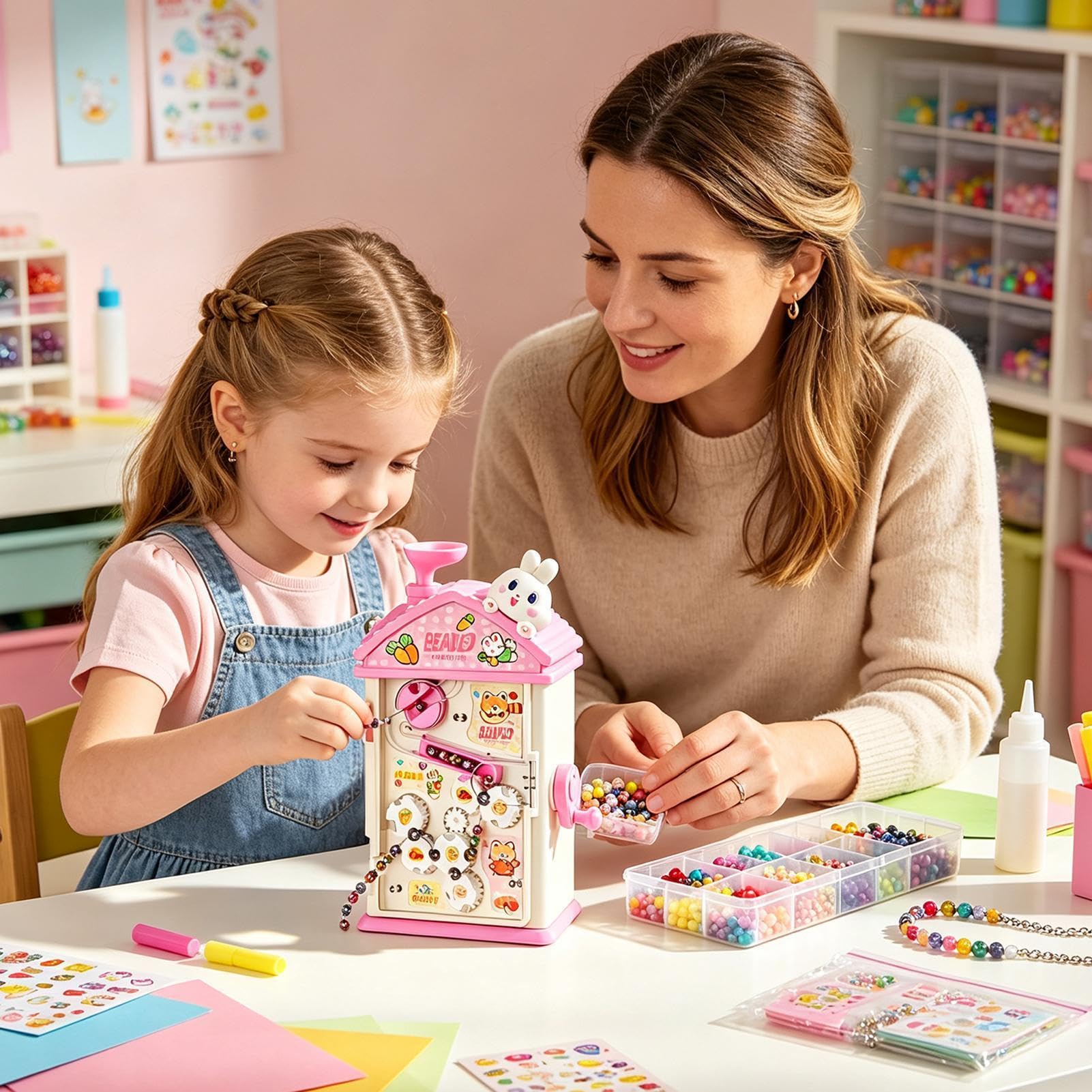 Kit Creazione Braccialetti Bambine Con Strumenti E Giochi Educativi A