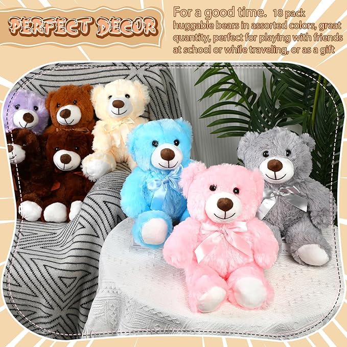 Liliful Lote de 18 Ositos de Peluche de 35 cm - Regalo San Valentín miniatura 4