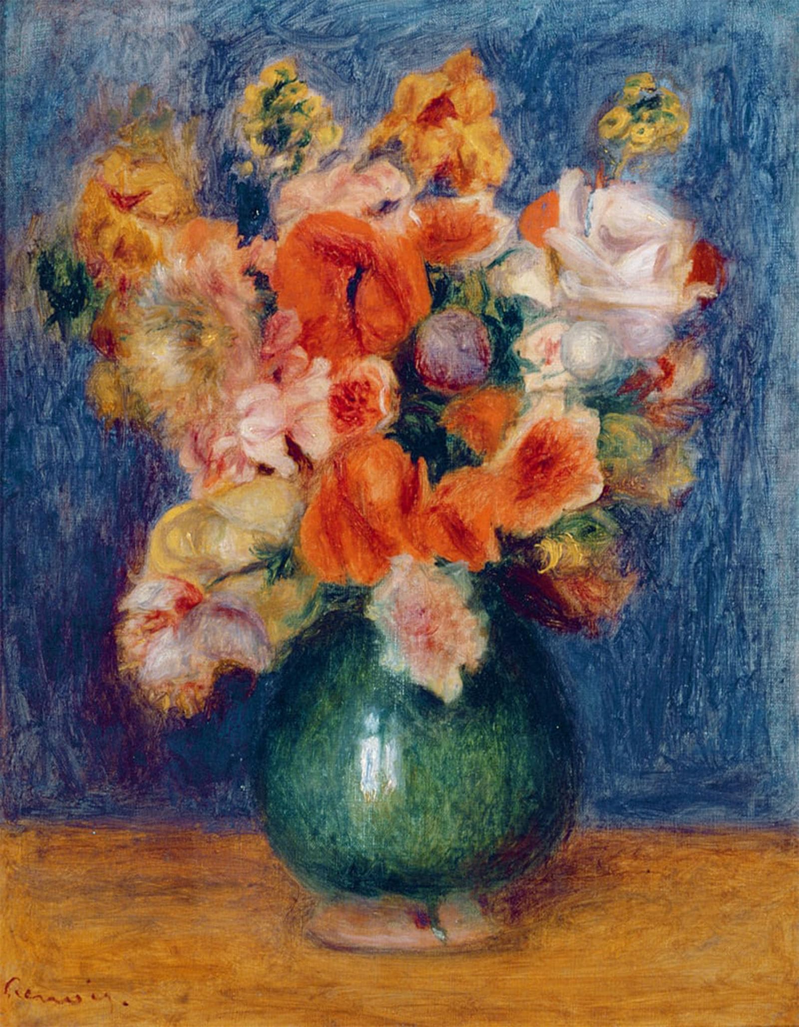 ARTXLXXBN Famous Prints Artwork Pictures Poster Painting Art Bouquet by Pierre Auguste Renoir Artwork Landscape Pictures for Home Decor 60x90cm