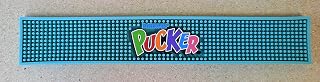 PUCKER SCHNAPPS - PROMOTIONAL RUBBER BAR RAIL SPILL MATNEW