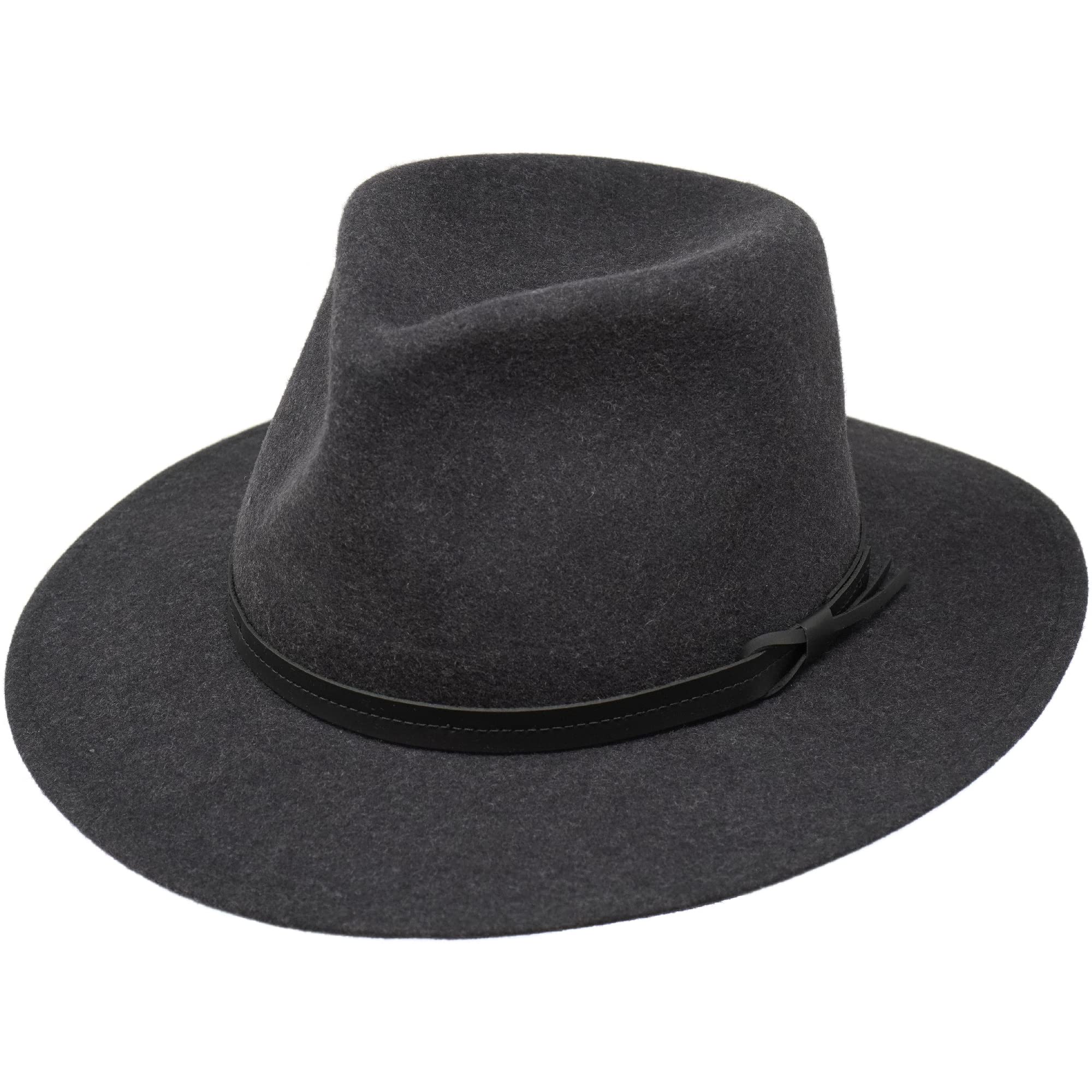 Borges & Scott Unisex Deep Grey Lawrence Felt Hat - Dark Grey - 60Cm (L)