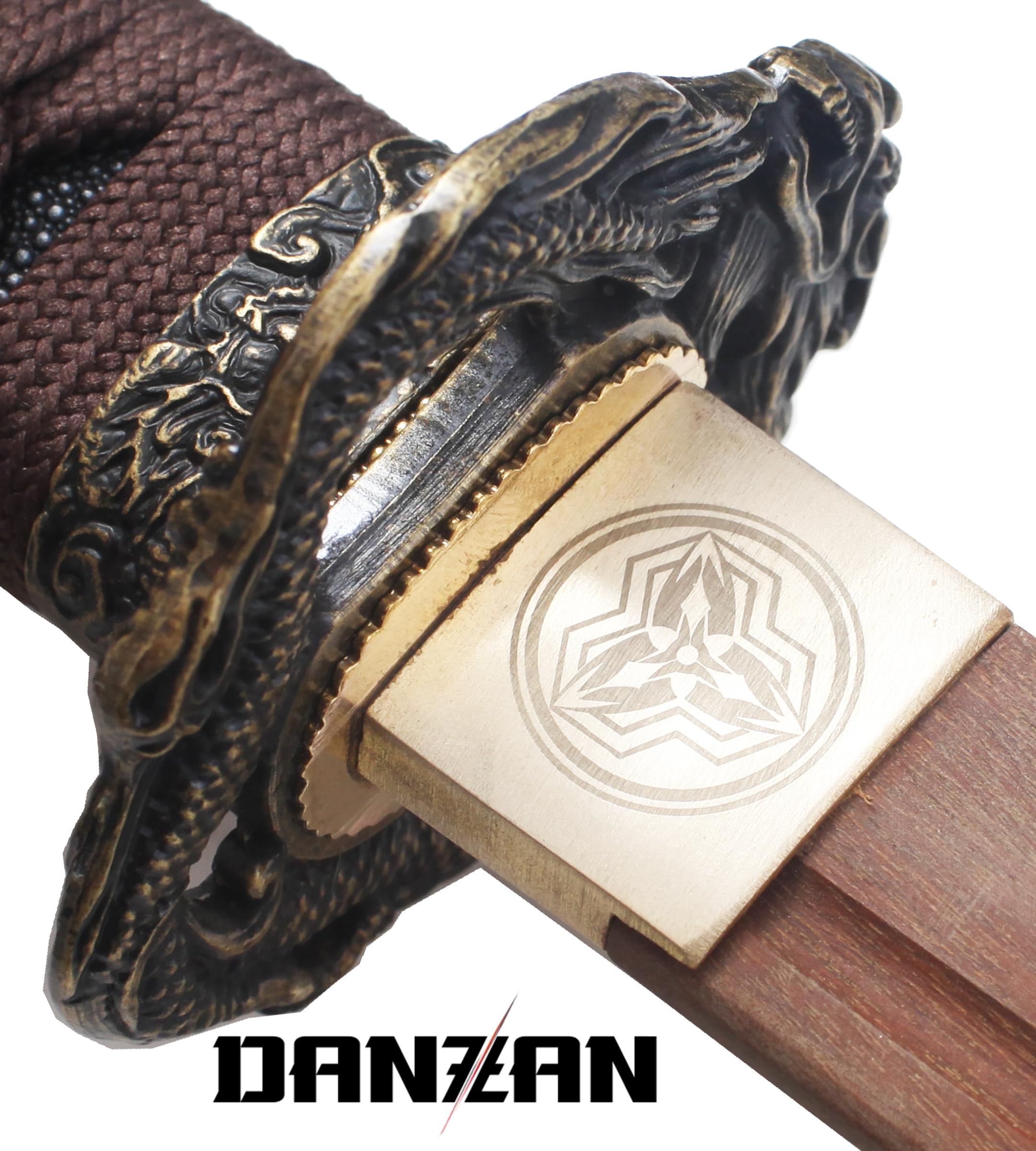 Danzan Katana Dragon en Bois - Sabre d'Entraînement Japonais - Décoration