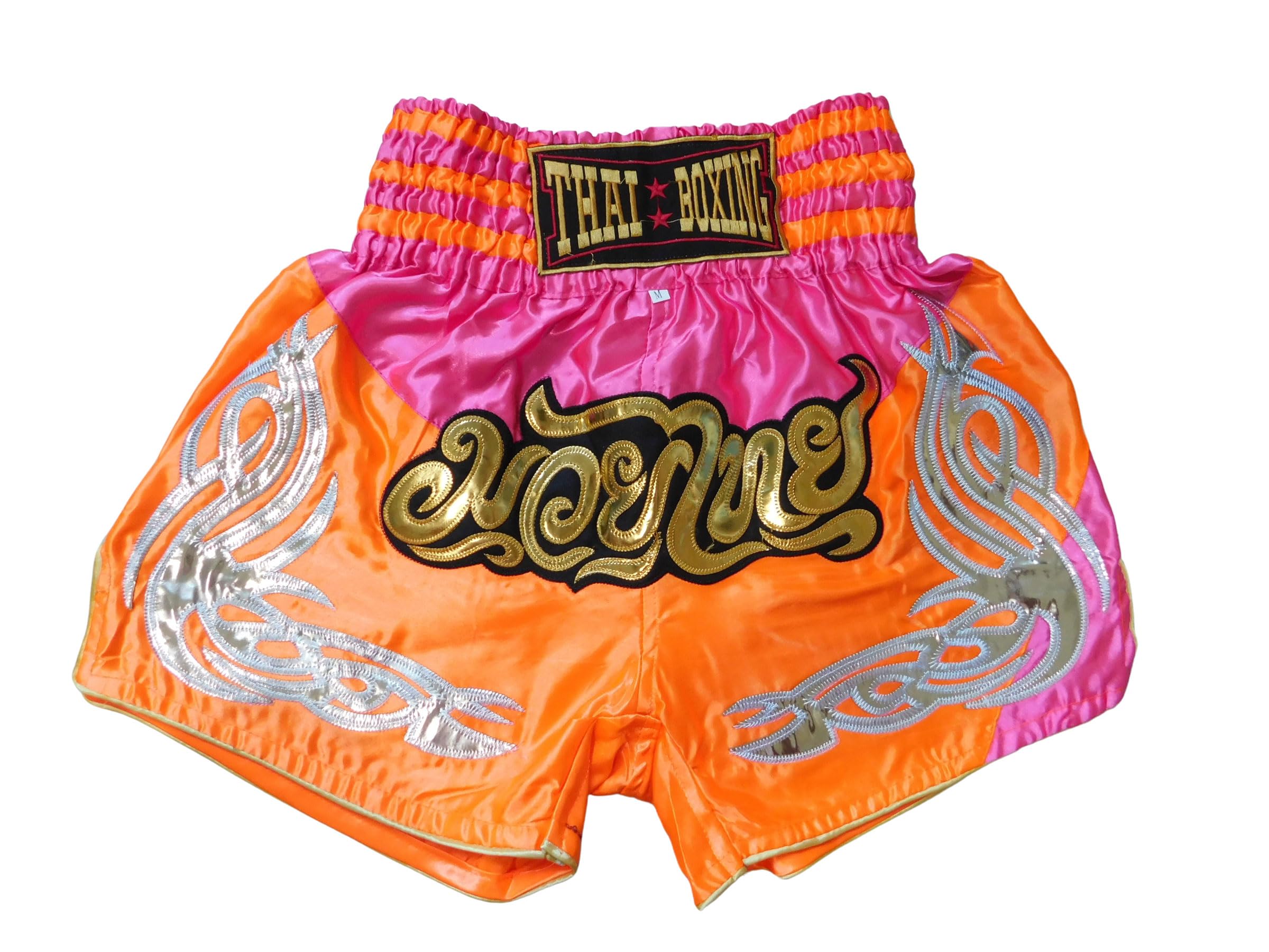 Short de Muay Thai haute performance beige orange et rose taille L - 5