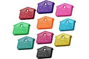 Lucky Line House Key Caps for Men, Pack of 10, Assorted Colors