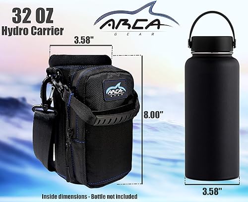 Miniatura 5 de Hydro Carrier - Bolsa pequeña de 32 onzas para botella de agua aislada con asa de transporte, correa para el hombro, cartera y dos bolsas, el