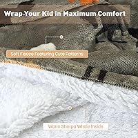 Vista 77 de Catalonia Blanket Hoodie for Kids, Oversized Wearable Sherpa Sweatshirt Pullover for Teens Youth, Gift Idea