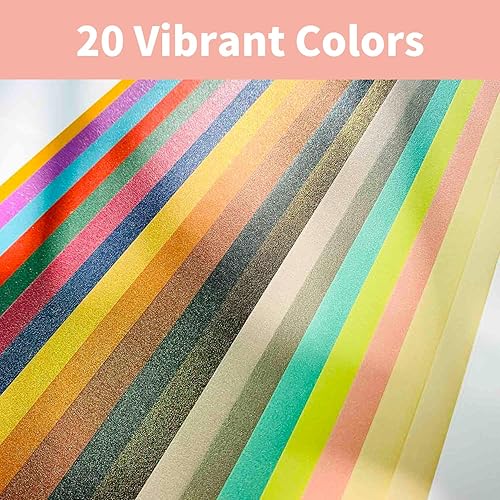Miniatura 3 de Gartful Papel de cartulina brillante, 20 colores surtidos, 8.5 x 11 pulgadas, cubierta de 90 libras, papel perlado brillante para flores de