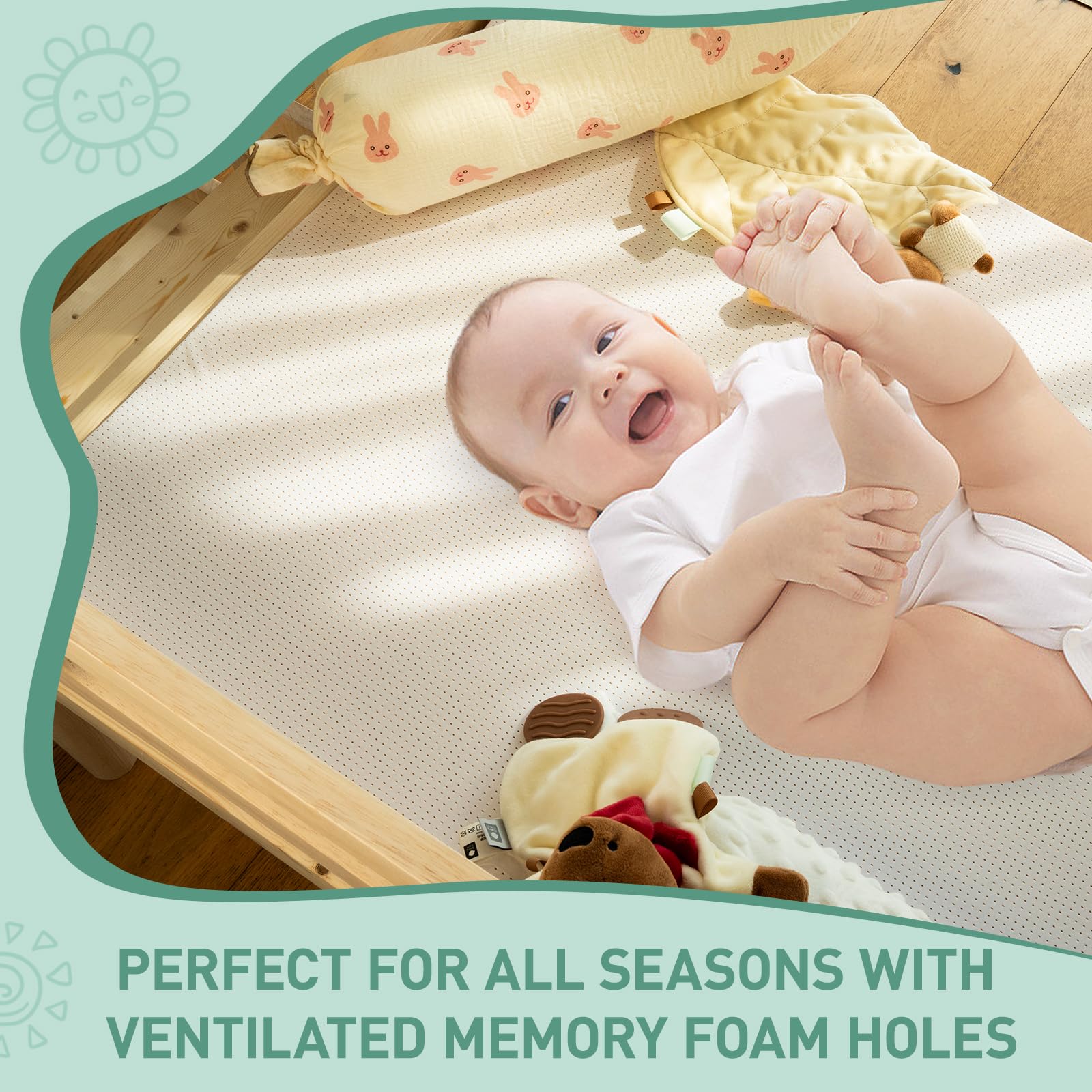 Memory Foam Crib Mattress Toppernull