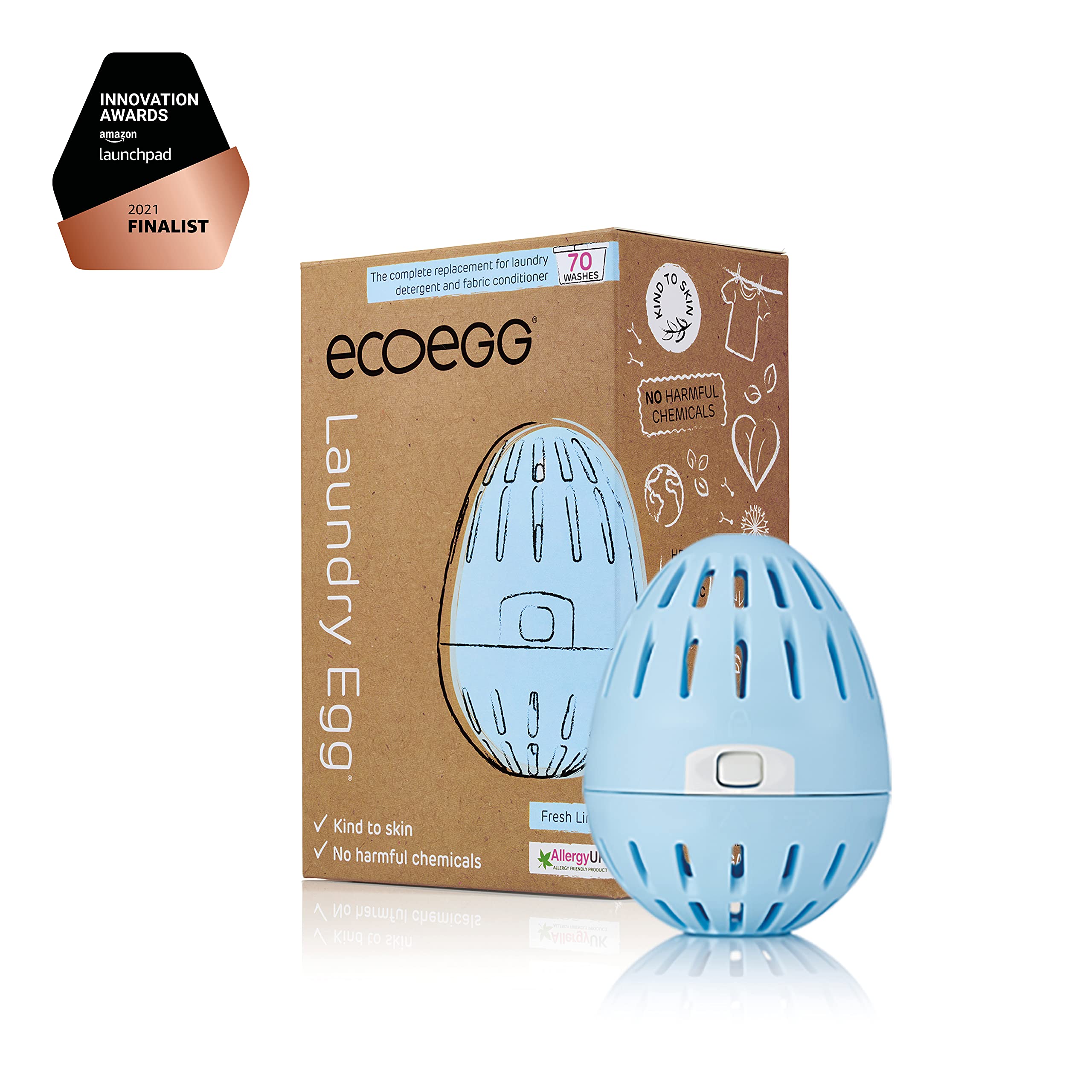ecoegg Laundry Egg Detergent and Fabric Conditioner Replacement Non bio and no enzymes
