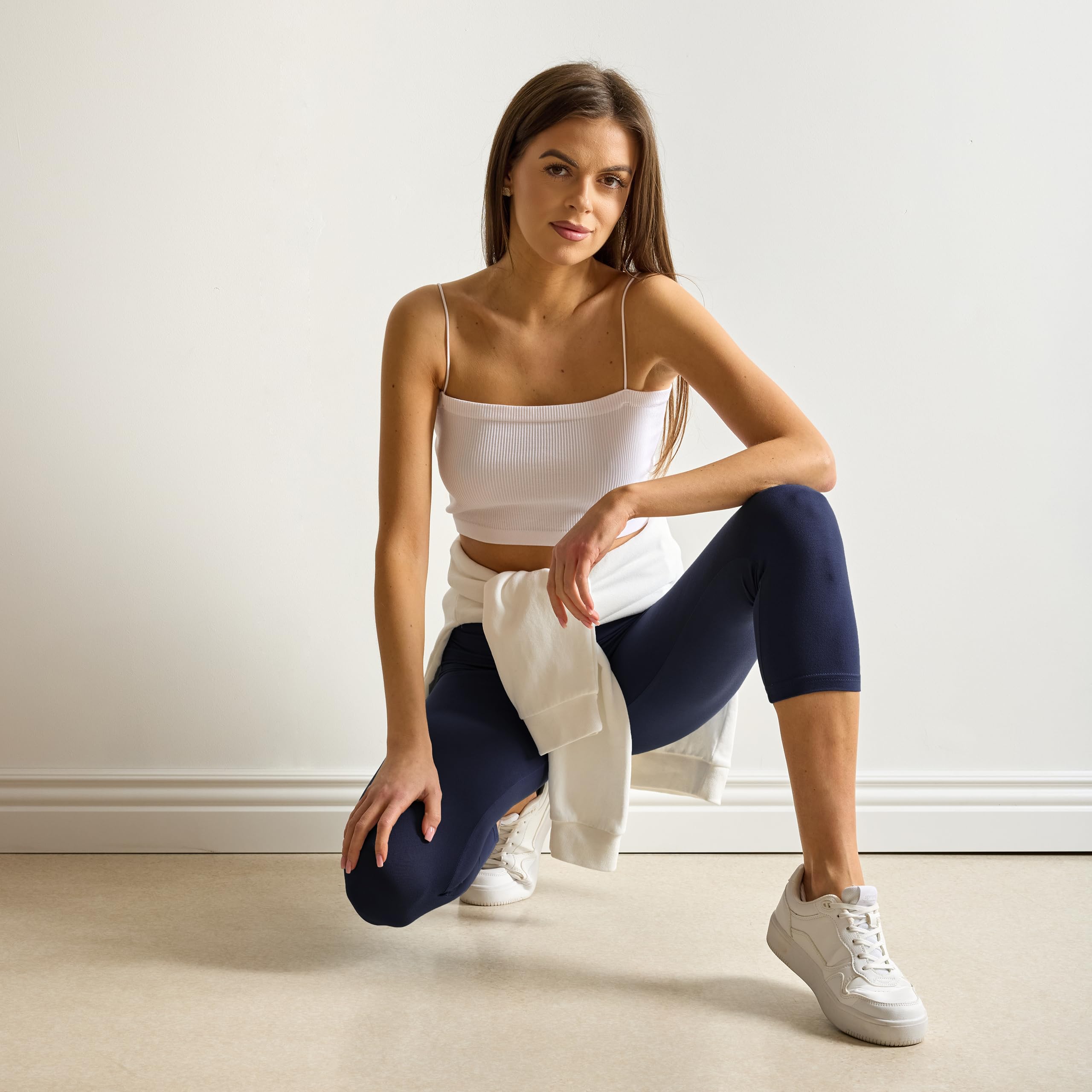 Merry Style Leggins Corti Donna 3/4 Pantaloni Capri Leggins Donna in Viscosa Traspirante, Pantaloncini Fitness Corti per Sportivi o Casual MS10-144