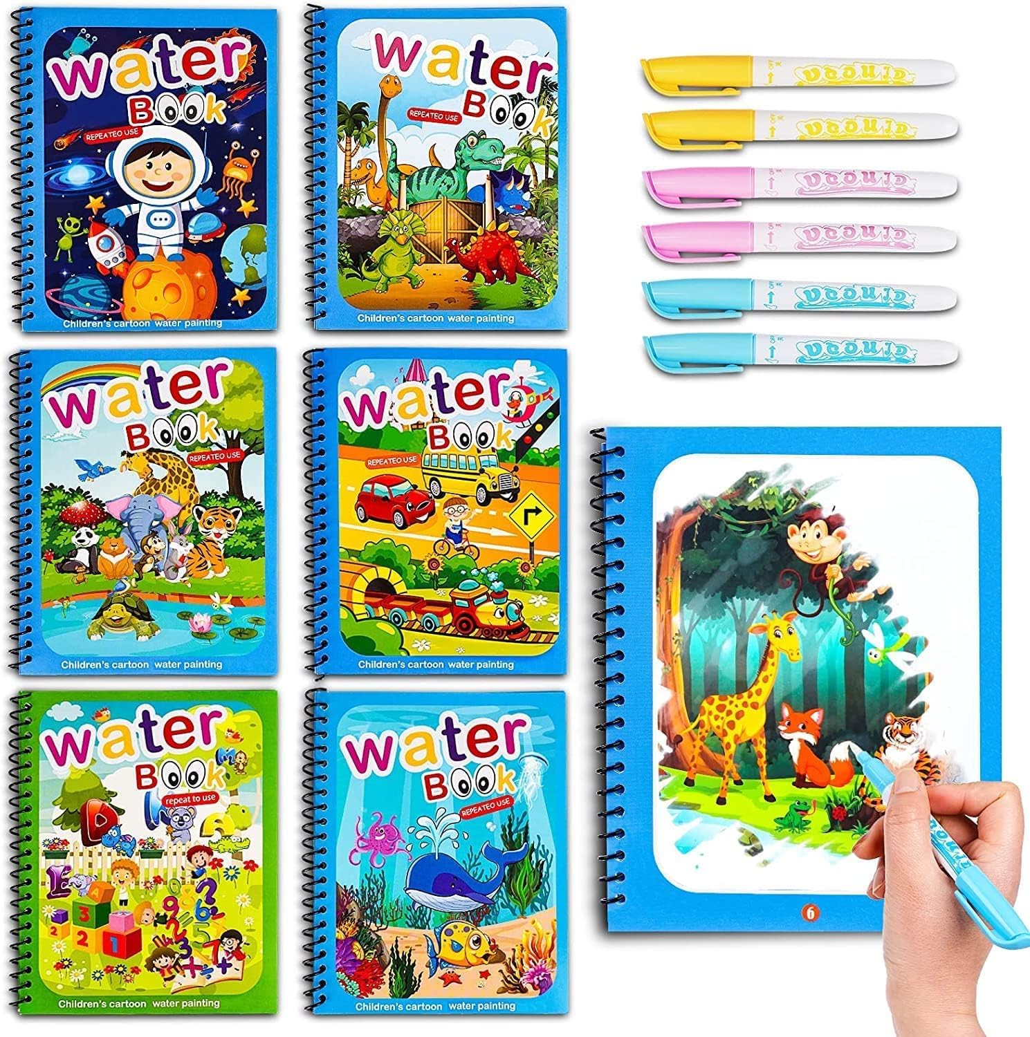 Beyondluv Party Favors For Kids Water Color Book-12Pcs Return Gifts For Birthday Party Kids| Party Favours Bulk Gifts For Kids| Mini Toys Birthday Giveaways|Small Gifts Party Favors| Goodie Bag Pinata