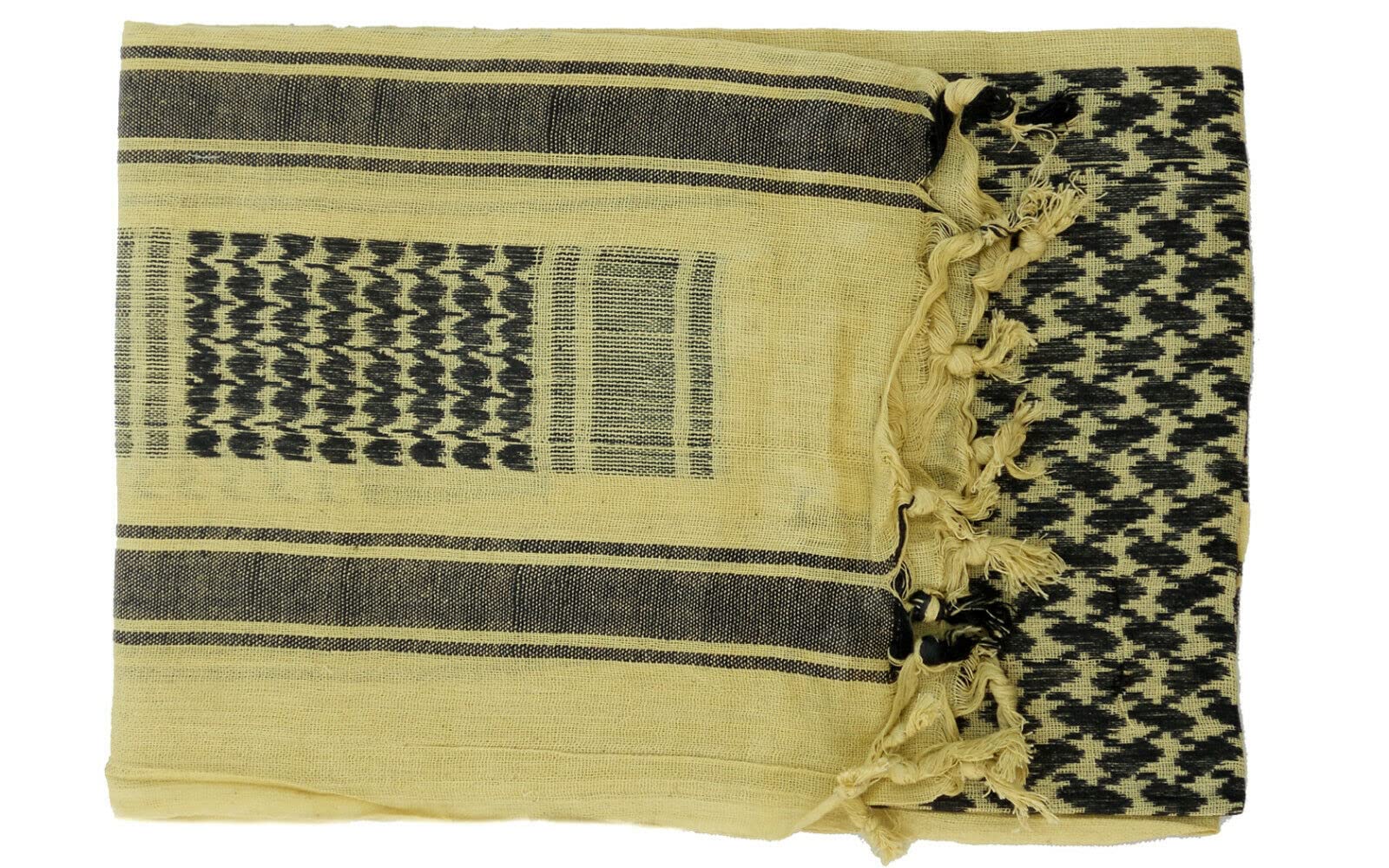 APEXWEARCotton Shemagh Scarf for Men and Women - Head and Neck Scarf - Stylish Keffiyeh - Traditional Desert Bandana Headwear - Scarf Wrap