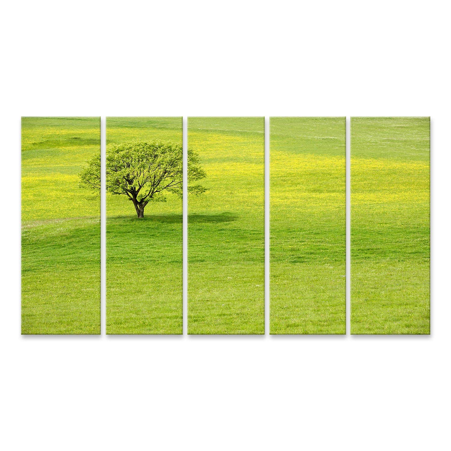 islandburner cuadro sobre lienzo árbol en un prado de primavera floreciente cuadros murales carteles