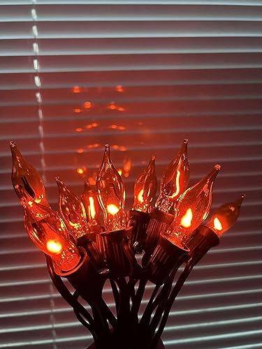 Miniatura 18 de Paquete de 25 bombillas C7 transparentes de repuesto, bombillas C7 de Navidad para exteriores, bombillas nocturnas de 5 W, bombillas incandescentes