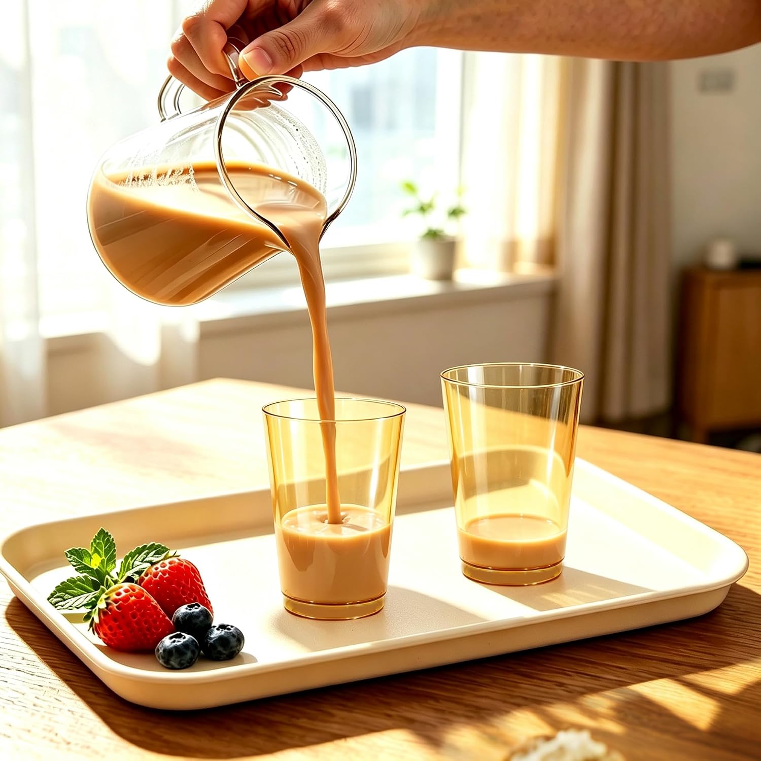 50 Pack 12 oz Plastic Cups, Gold Disposable Cups image 4