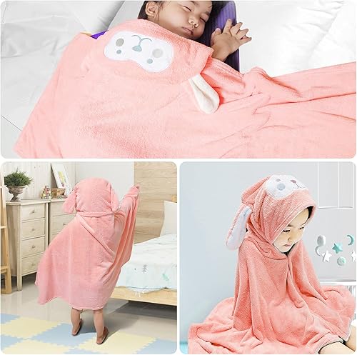 Miniatura 5 de Toalla con capucha prémium para niños, toalla de baño de tamaño grande de 28 x 55 pulgadas, toalla con capucha ultrasuave para niños y niñas