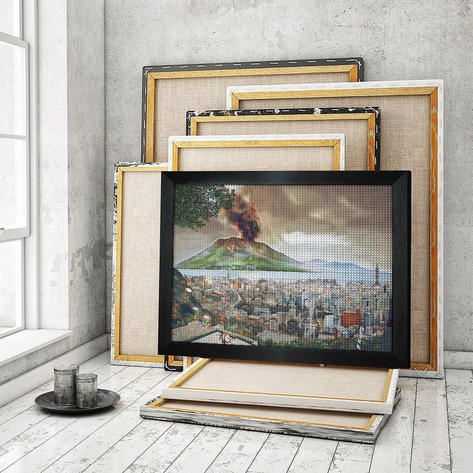 Amazon.co.jp: 藤城清治 桜島 5Dダイヤモンドペインティングキット 家