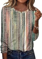 TCOT Women's Long Sleeve Crew Neck Tunic Tops - Trendy Casual Dressy Blouses for Spring Fall Winter