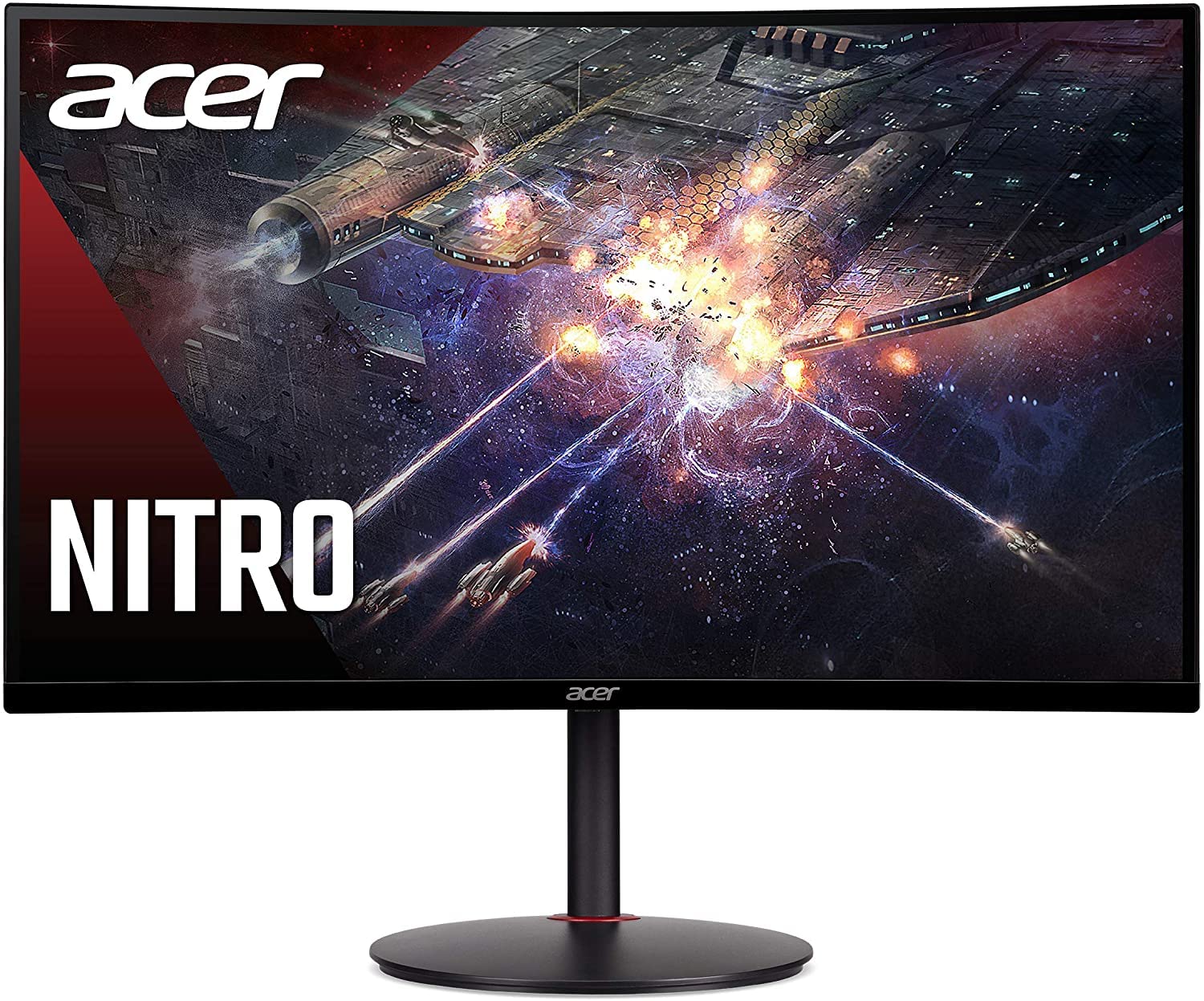 Acer Nitro 27" Wqhd Curved Gaming Monitor, 165Hz, Immersive Curve 1500R, 1Ms, Zeroframe Design, 2560X1440, Bluelightshield, Flickler Less, Adaptive Sync, 4Xhdmi, Blackxz270Up, Um.Hx0Ee.P16, Xz270U P