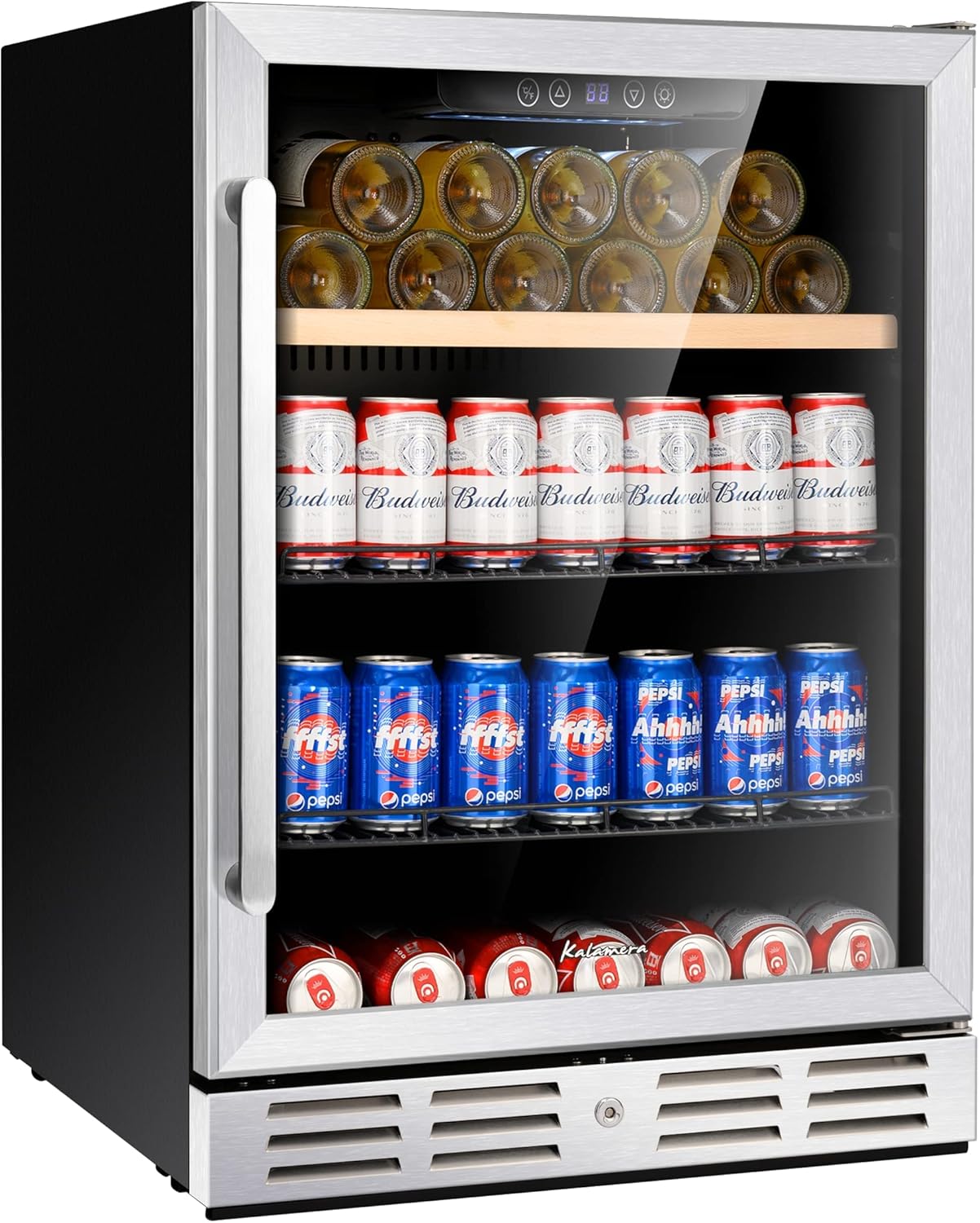 Kalamera Mini Fridge 24” Beverage and Wine Cooler Builtin or Freestanding 118