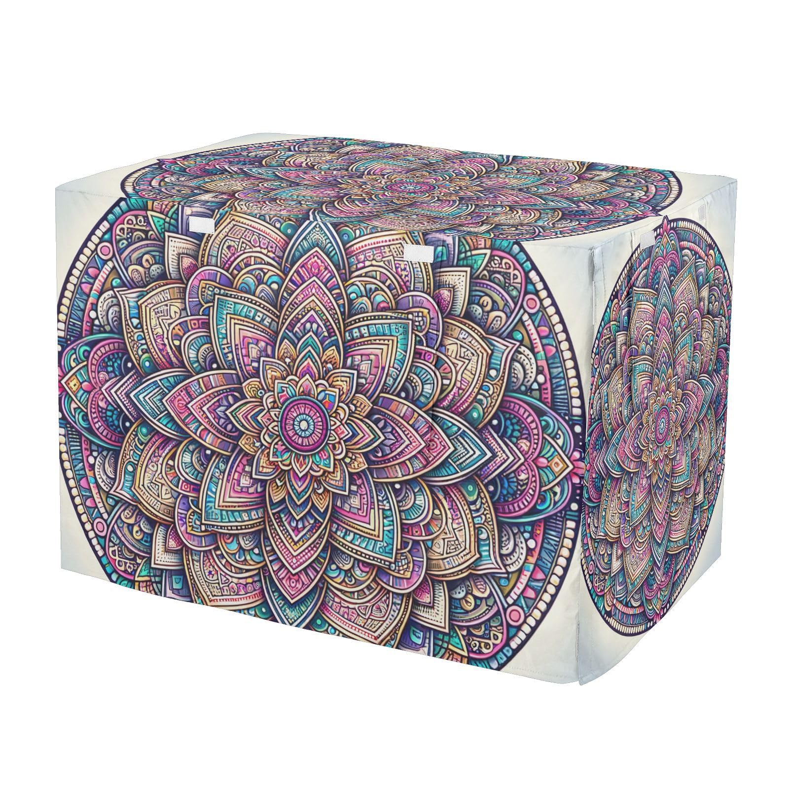 Housse de cage pour chien Mandala XL en tissu premium résistant
