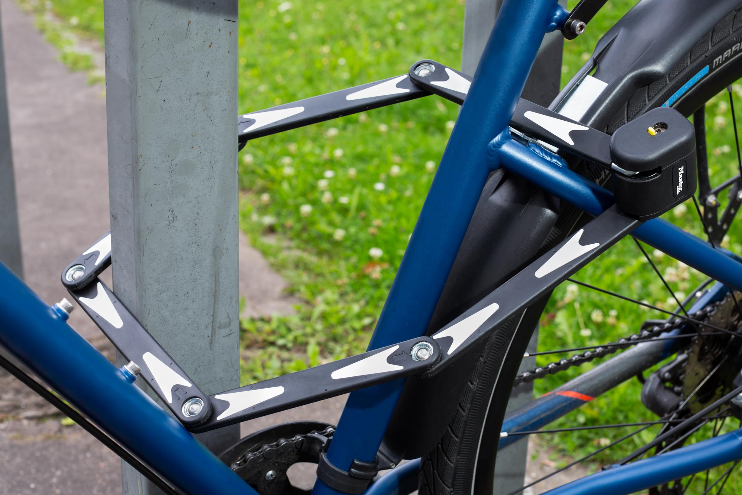 Lucchetto pieghevole per bicicletta, in acciaio temprato, 91 cm