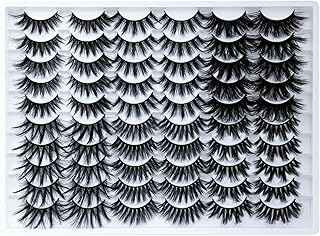 False Eyelashes Reusable 3D Faux Mink Lashes Fluffy Thick Natural Look Fake Eyelashes Handmade Wispy Soft Long Dramatic Eyelashes for Eye Makeup Eyelashes Extension (6 Styles 30 Pairs)