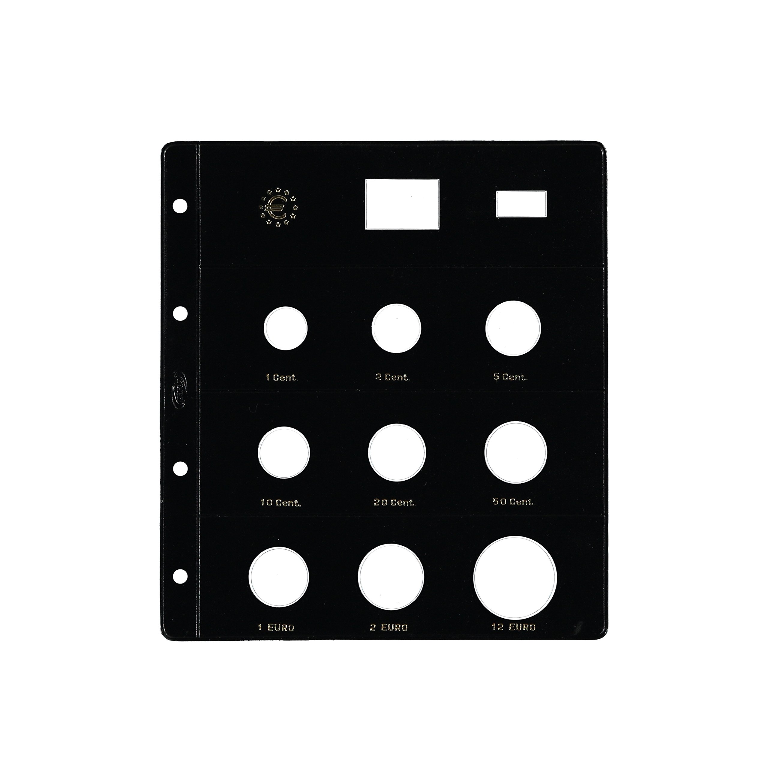 PARDO 172000 - Pack de 12 fundas monedas euro año 2002/03/06/08, 9 alojamientos claraboya