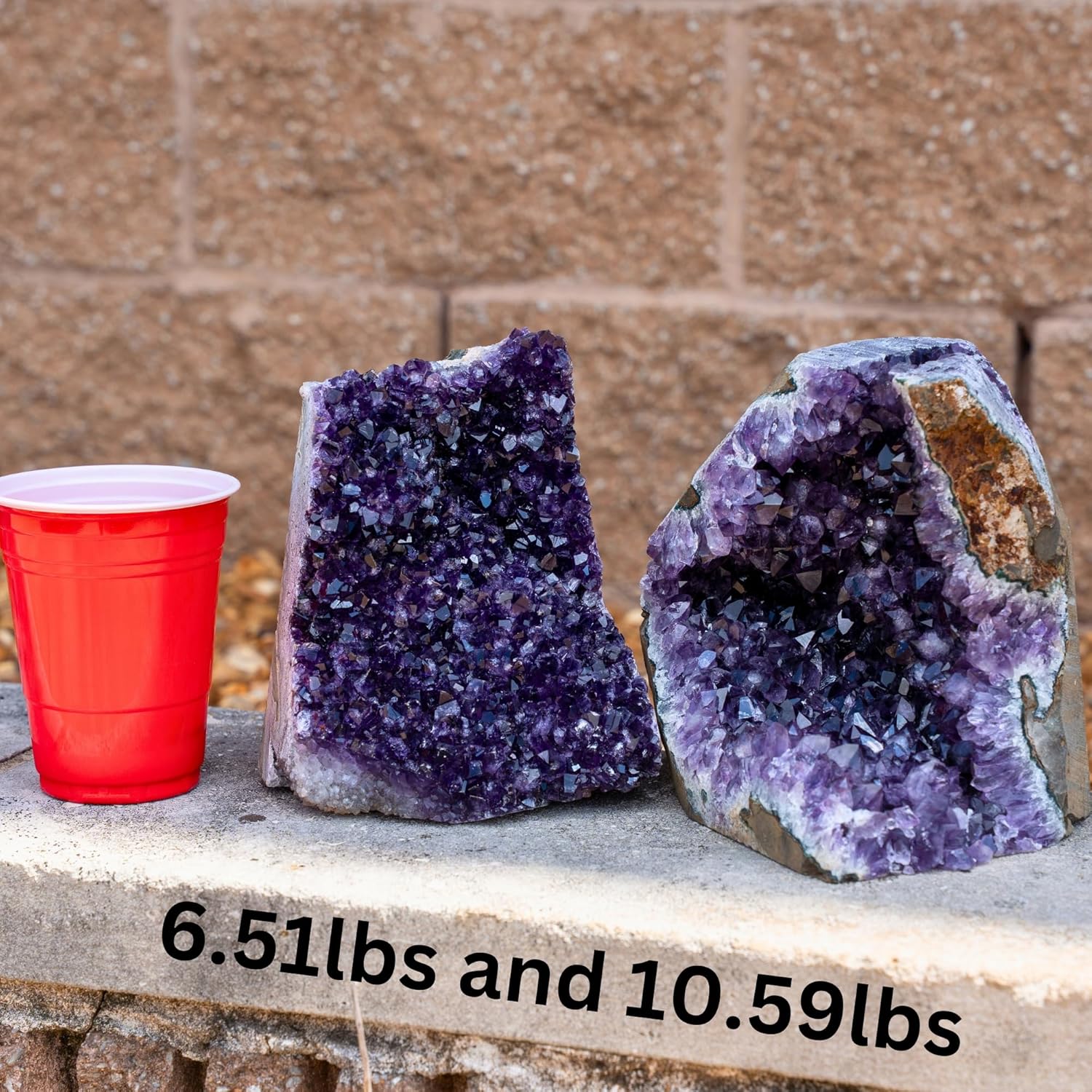 TRUENERGY Natural Amethyst Crystal Cluster – 0.5 To 12 Pounds Dark Purple Grade AAA Raw Quartz Amethysts Stone – Great For Home Decoration, Positive Energy, & Healing Crystals Amatista piedra