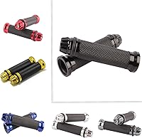 Vista 7 de Motorcycle 7/8" CNC Hand Grips Aluminum Rubber Gel Handlebar for Sport Bike(Red)