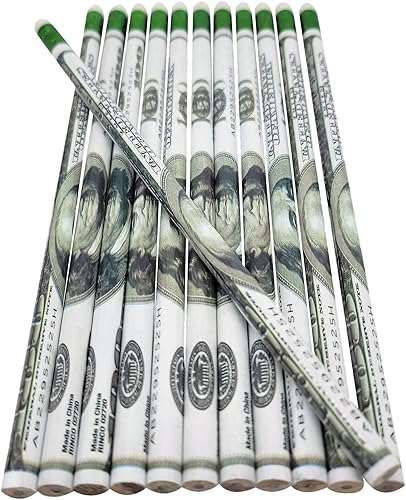 Miniatura 4 de Lápices de billetes de dólar de $100 (7.5 "estándar # 2 LEAD) Artículos escolares de papelería (144 PACK)