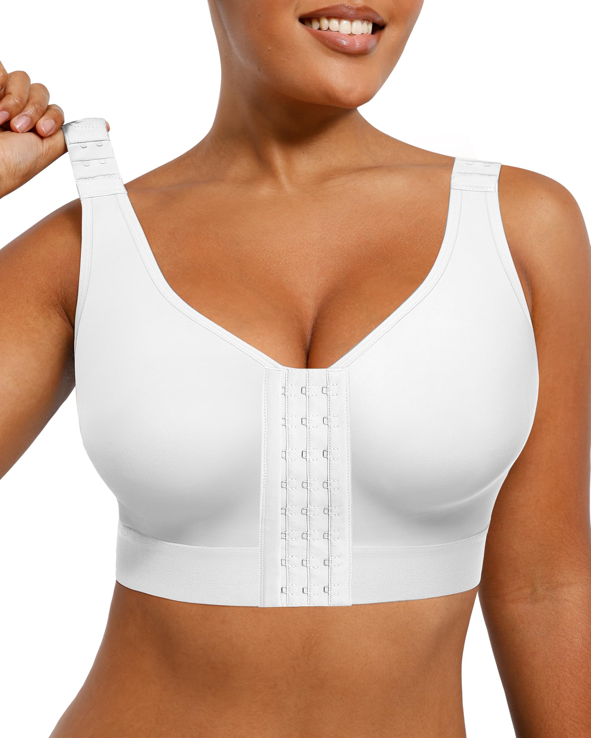 SHAPELLX Post Surgery Front Closure Compression Bra