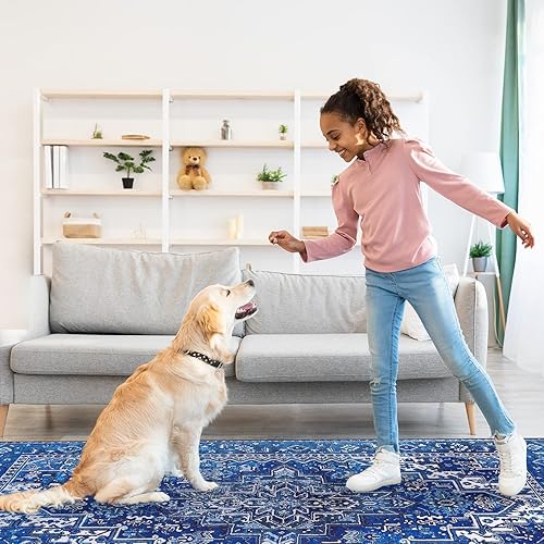 Miniatura 7 de MaxRugrs Alfombra Lavable Antideslizante para Pasillo, Alfombras de Pasillo Resistente a Manchas Vintage para Entrada, Sala de Lavandería,