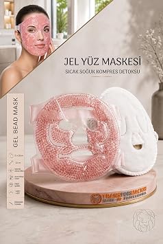 Transformacion Jel Boncuklu Y z Maskesi,  dem Giderici ve G zenek S k la t r c , S cak So uk Kompres Terapisi, PVC Malzeme, Yeniden Kullan labilir, Y z Buhar Havlusu Hediyeli 723276
