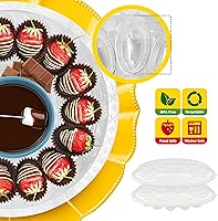 Vista 3 de Recipientes y platos para huevos Deviled - (paquete de 3) bandejas de plástico transparente con 15 ranuras con tapa para huevos y alimentos