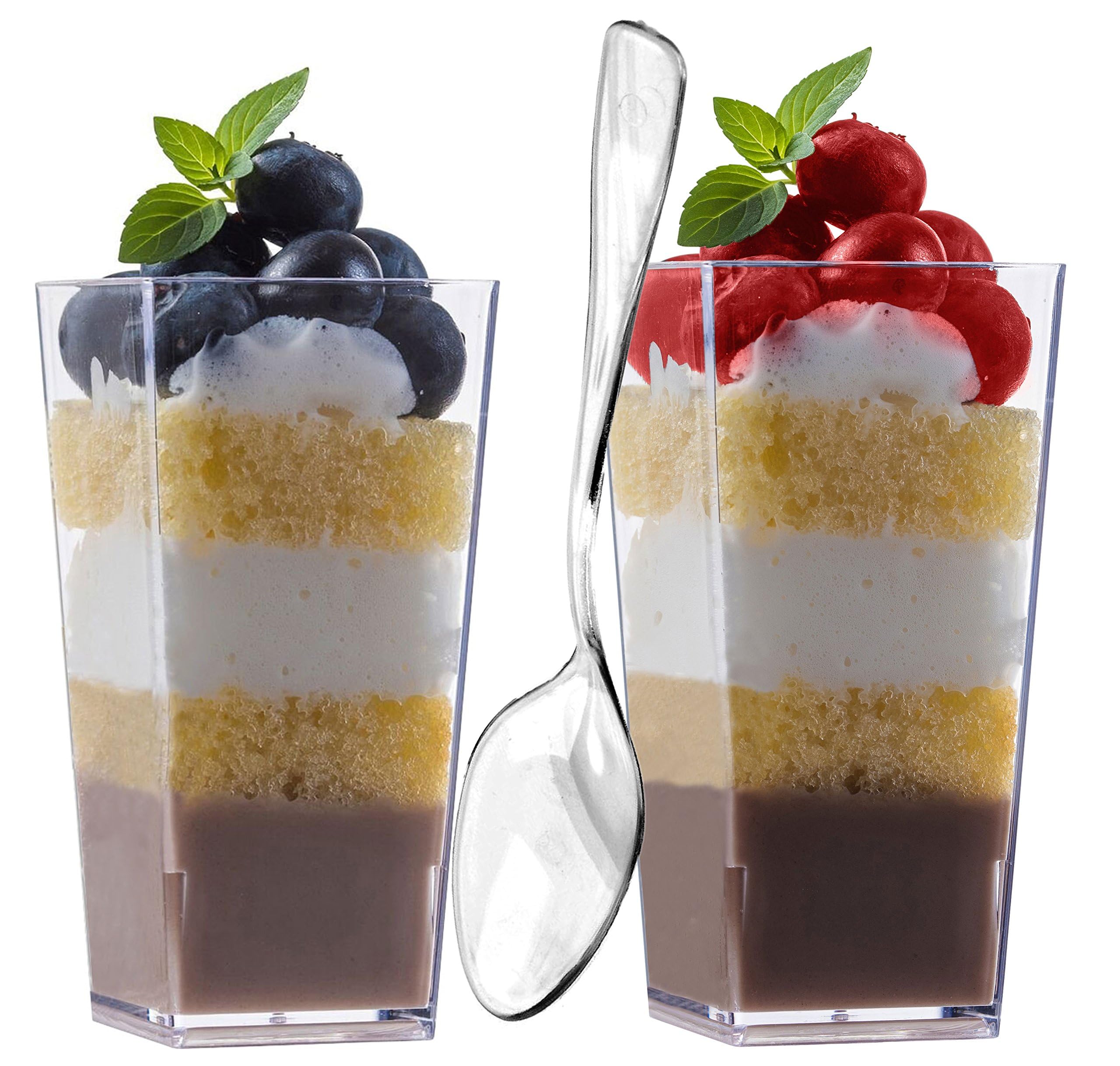Snapklik.com : Zappy 50 3 Oz Tall Square Mini Dessert Cups