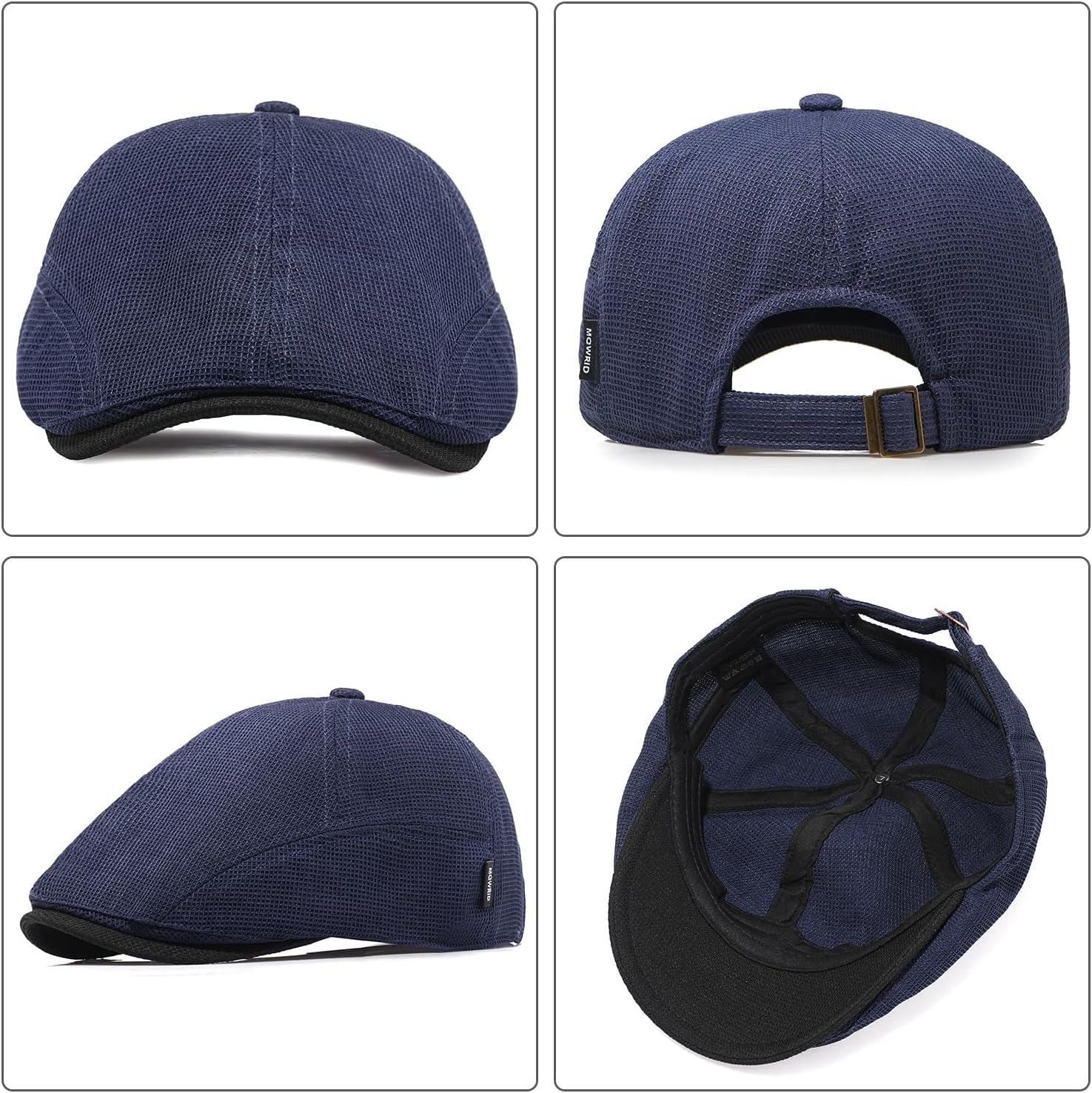 British Retro Newsboy Hat Breathable Painter Hat Adjustment Beret Ivy Cap Irish Cabbie Driving Hunting Hats - Image 3