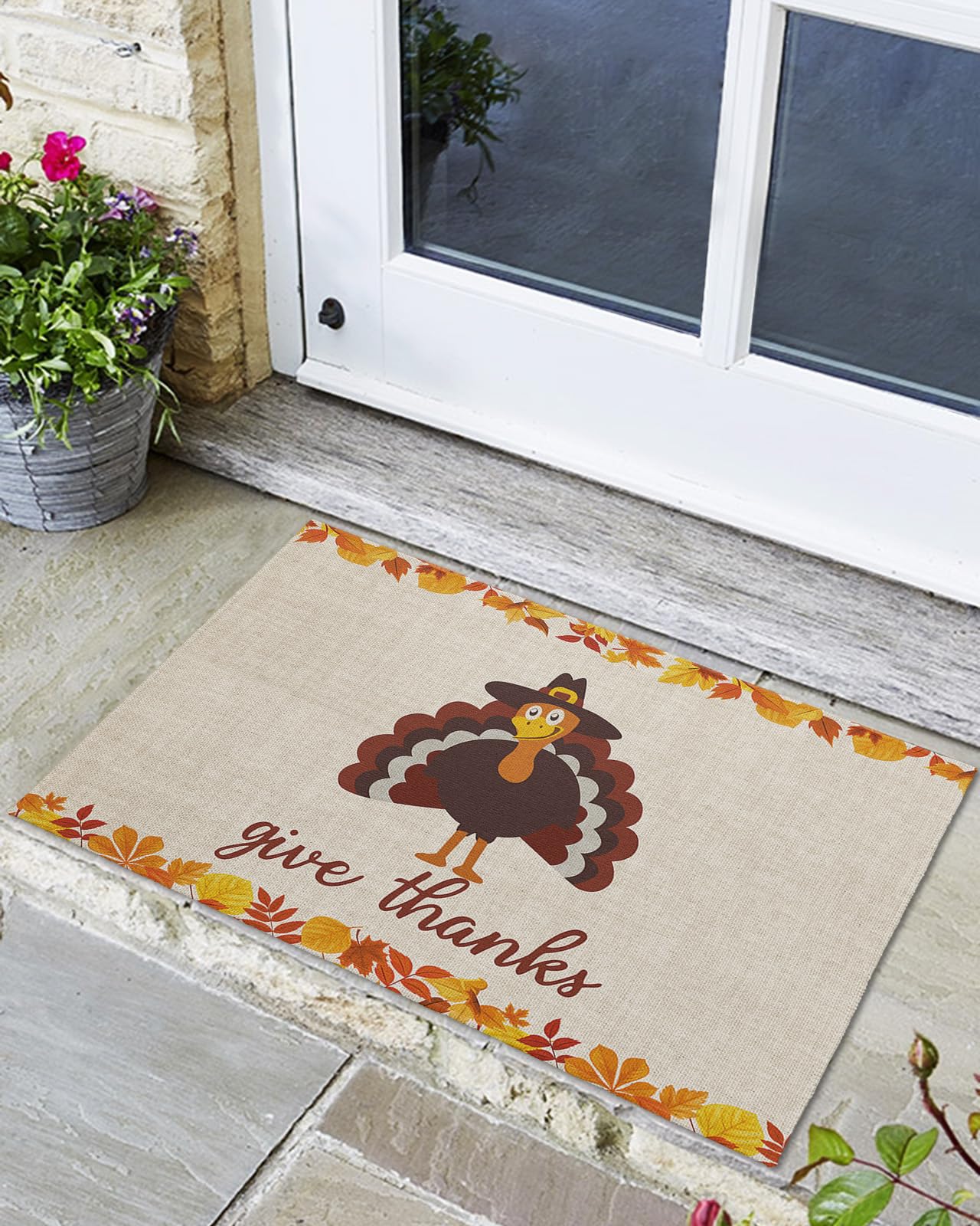 Pattern Print Turkey Thankgiving Floor Mat