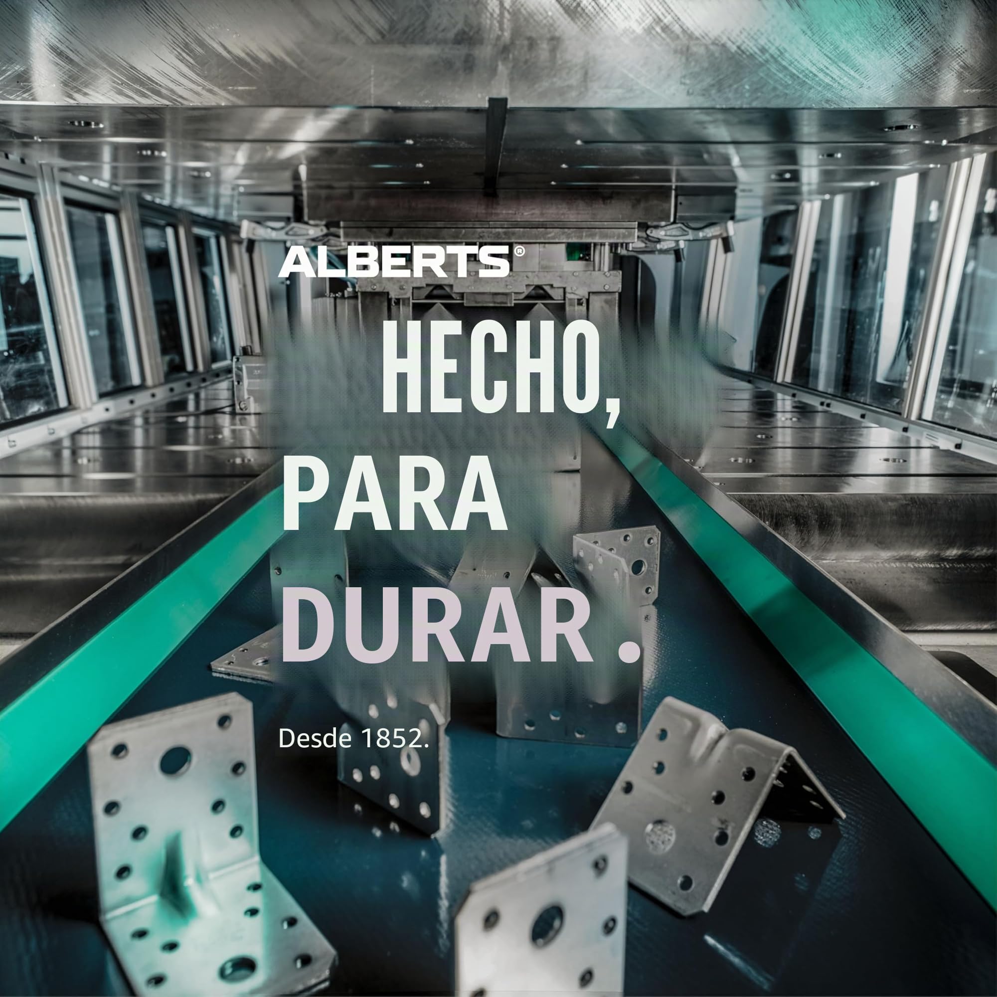 Alberts 848002 Escuadra para viga, Galvanizado, pasivado con capa gruesa | 120 x 180 x 40 mm, Juego de 20