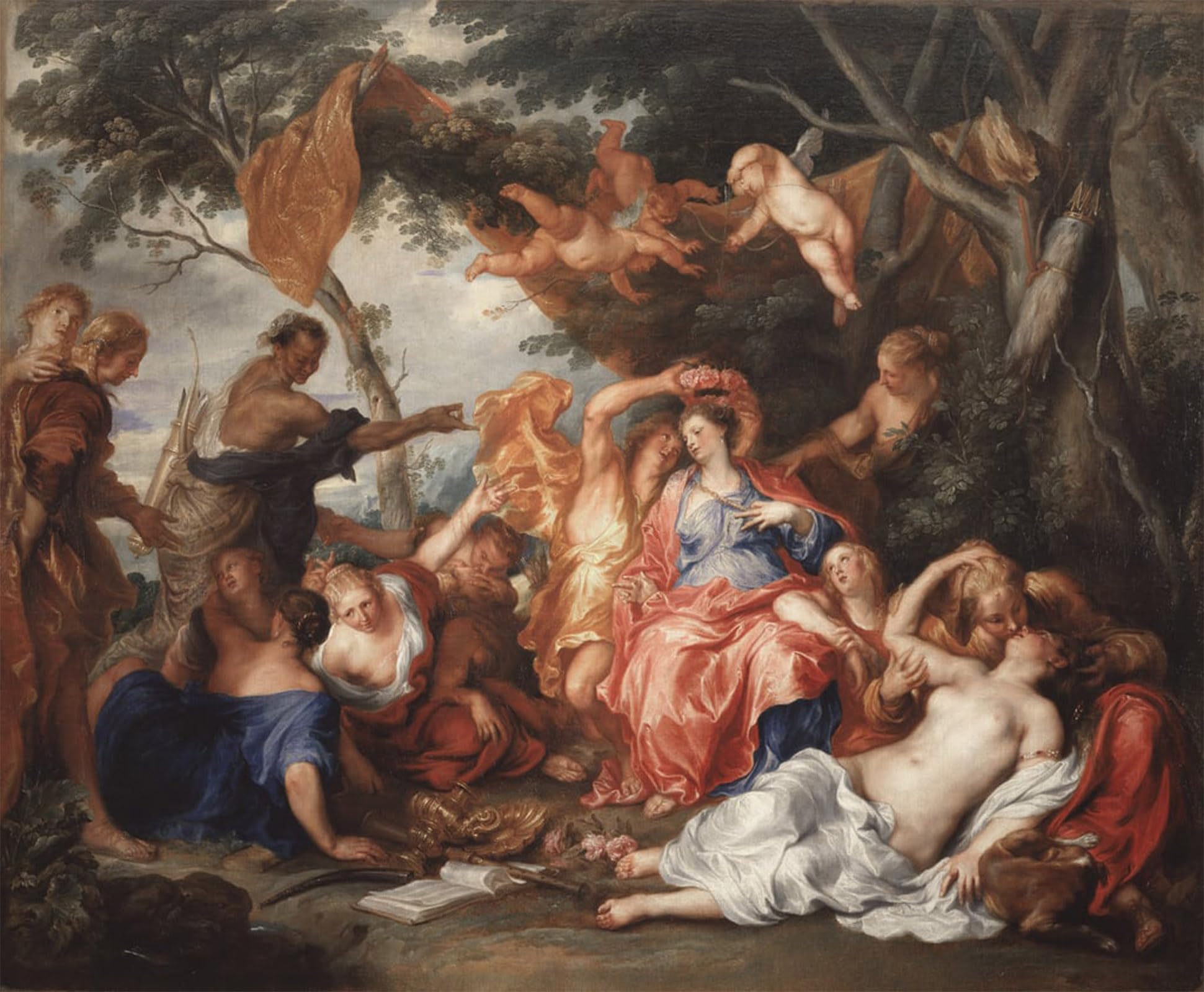 Artxlxxbn No Frame Famous Print Painting Colorful Art Print Amarillys And Mirtillo By Van Dyck Canvas Art Decorations For Home Decor 60X90cm