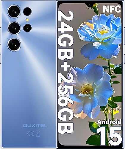 OUKITEL Teléfonos desbloqueados C61 Pro - Teléfono celular Android 15 de 24 GB+256 GB/1 TB, batería de 5150 mAh, teléfonos inteligentes con pantalla